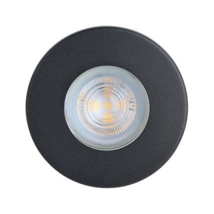 Eglo - НАБІР 3xLED Вбудований стельовий світильник для ванної 1xGU10/4W/230V IP44 чорний
