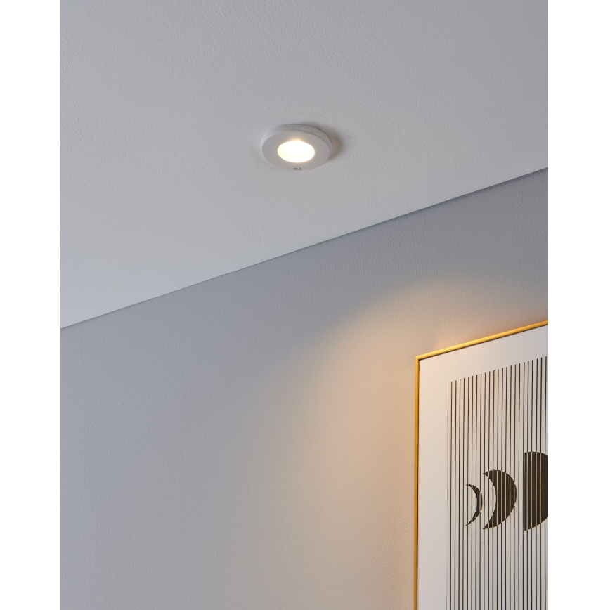 Eglo - НАБІР 3xLED Вбудований стельовий світильник для ванної 1xGU10/4W/230V IP44 білий
