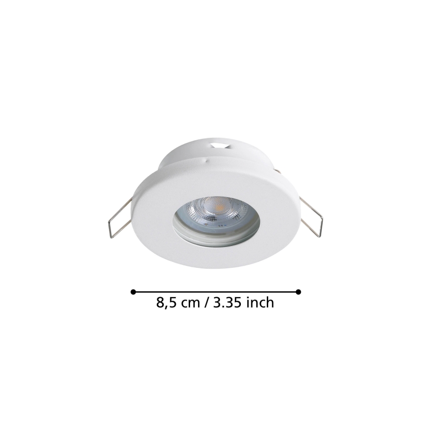 Eglo - НАБІР 3xLED Вбудований стельовий світильник для ванної 1xGU10/4W/230V IP44 білий