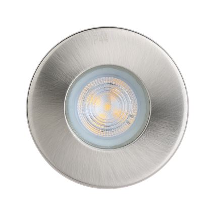 Eglo - НАБІР 3xLED Вбудований стельовий світильник для ванної 1xGU10/4W/230V IP44 матовий хром