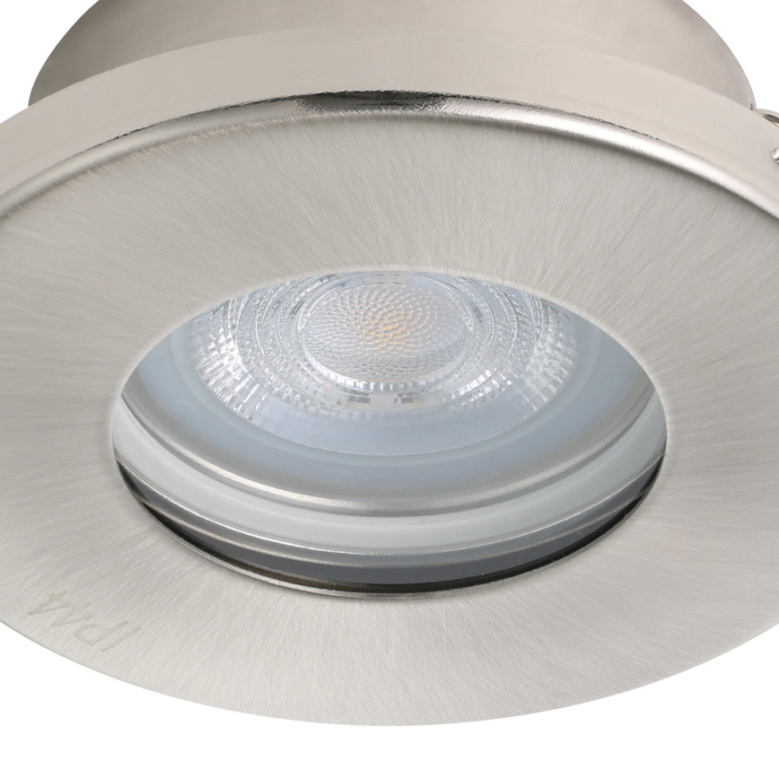 Eglo - НАБІР 3xLED Вбудований стельовий світильник для ванної 1xGU10/4W/230V IP44 матовий хром