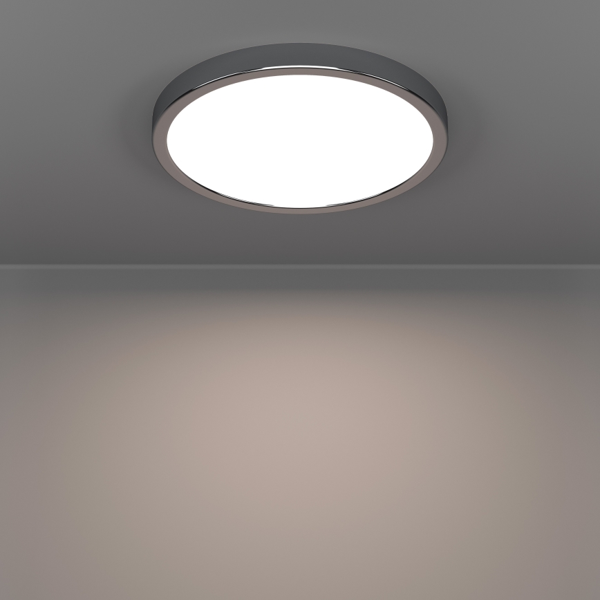 Eglo - LED стельовий світильник для ванної кімнати LED/14,2W/230V 2700/4000/6500K діам. 27,8 см IP44 глянцевий хром
