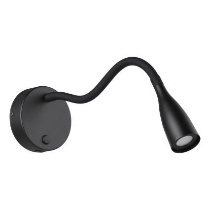 Eglo - світлодіодна гнучка настінна лампа з USB LED/3,8 Вт/230 В чорна
