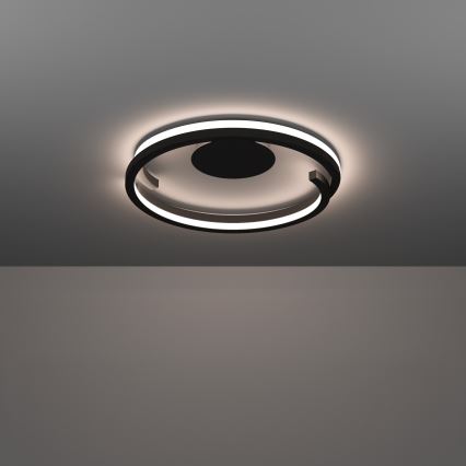 Eglo - LED димований стельовий світильник 2xLED/20W/230V 2700-6500K діаметр 48 см чорний + пульт дистанційного керування