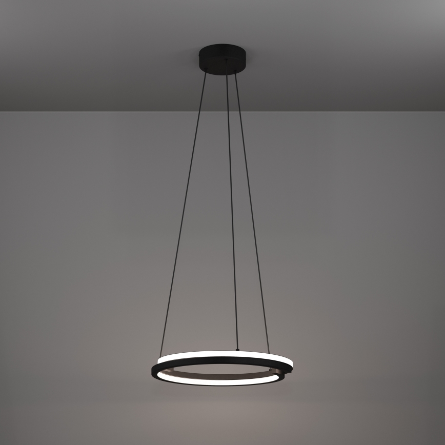 Eglo - Диммируемая LED-подвесная люстра на тросе, 2×LED/20 Вт/230 В, 2700–6500 K, диаметр 48 см, чёрная + пульт дистанционного управления