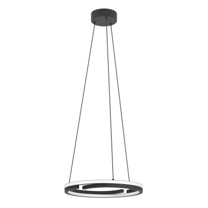 Eglo - LED затемнювана люстра на тросі 2xLED/20W/230V 2700-6500K діам. 48 см чорна + пульт дистанційного керування