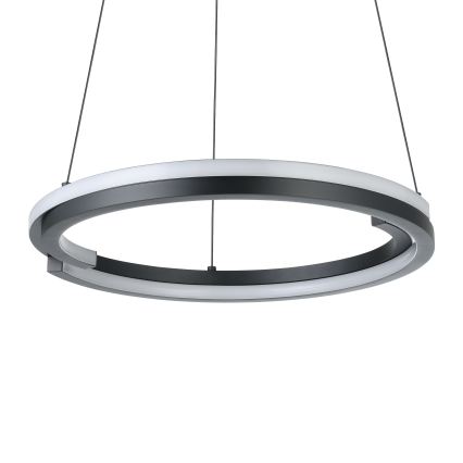 Eglo - LED затемнювана люстра на тросі 2xLED/20W/230V 2700-6500K діам. 48 см чорна + пульт дистанційного керування