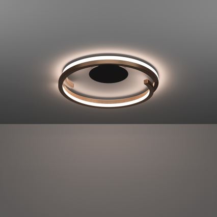 Eglo - Регулируемый светодиодный потолочный светильник 2xLED/20W/230V 2700–6500K, диам. 48 см, бронза + пульт дистанционного управления