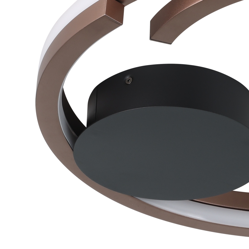 Eglo - світлодіодний стельовий світильник з регулюванням яскравості 2xLED/20W/230V 2700-6500K, діаметр 48 см, бронзове покриття + пульт дистанційного керування