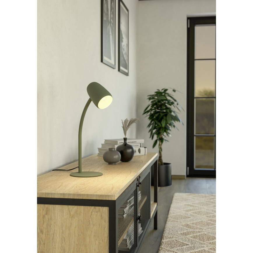 Eglo - Настільна лампа 1xE14/18W/230V зелена