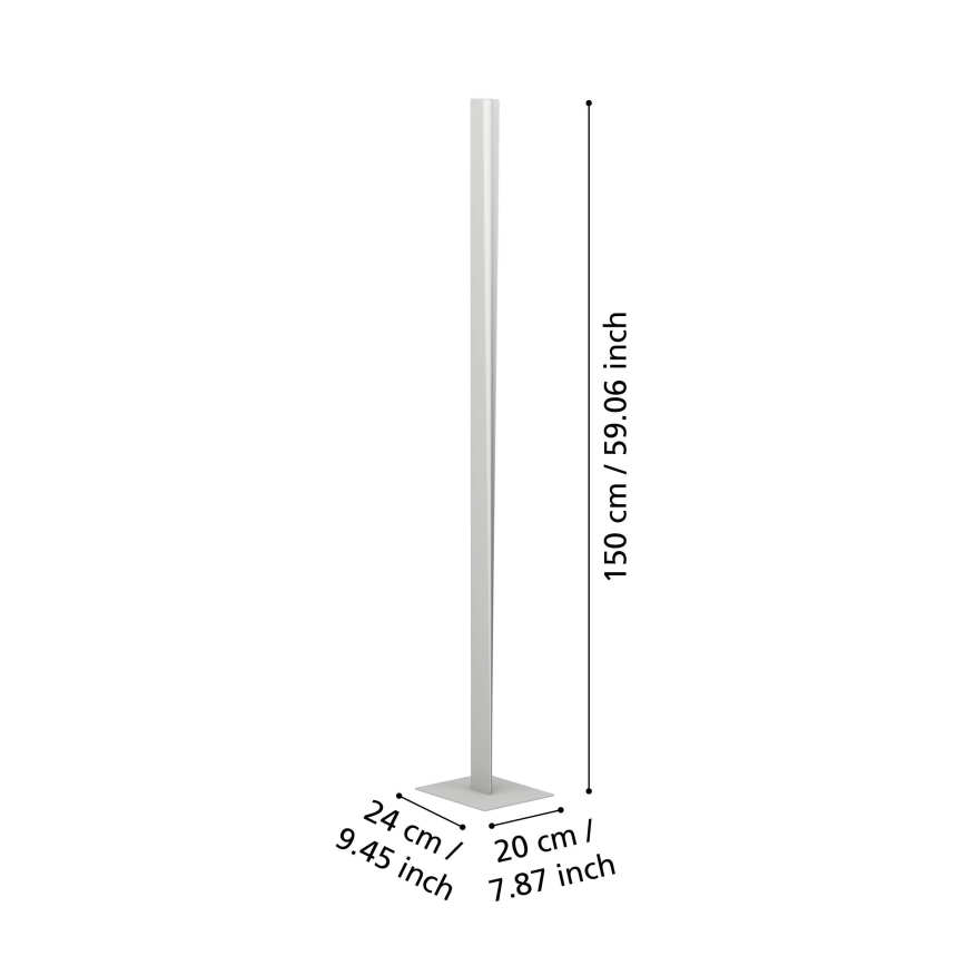 Eglo - светодиодный RGBW диммируемый торшер LED/10,5W/230V + LED/15,2W 2700-6500K серый