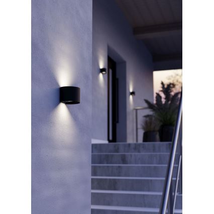 Eglo - LED наружный настенный светильник 2xLED/2,8 Вт/230 В IP54 черный