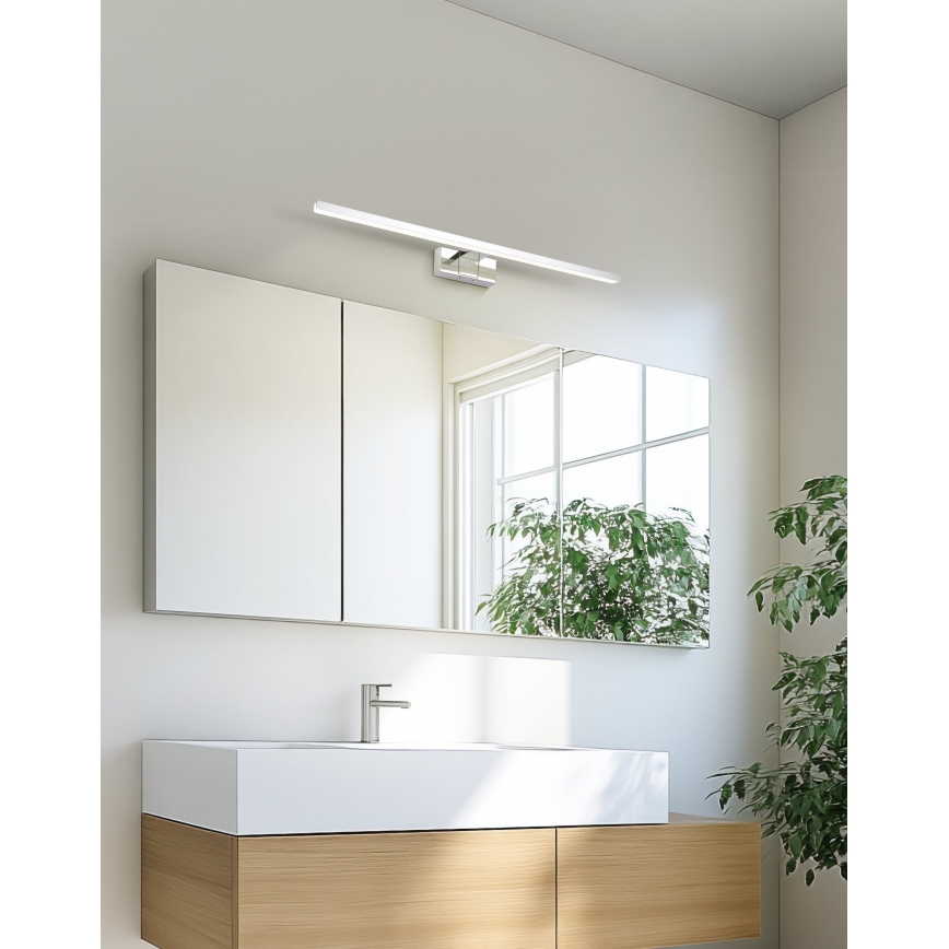 Eglo - LED‑светильник для зеркала в ванную комнату, 10 Вт/230 В, 3000/4000/6500 К, 60 см, IP44, глянцевый хром