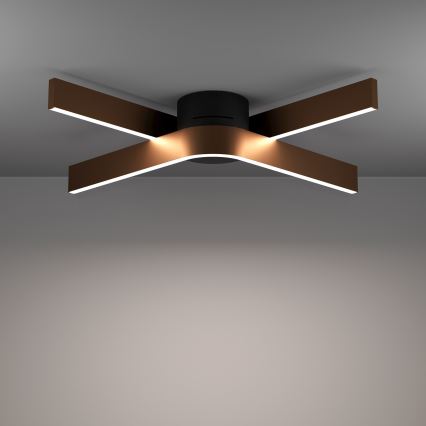 Eglo - LED RGBW стельовий світильник зі змінною яскравістю 2xLED/18W/230V 2700-6500K мідний/чорний