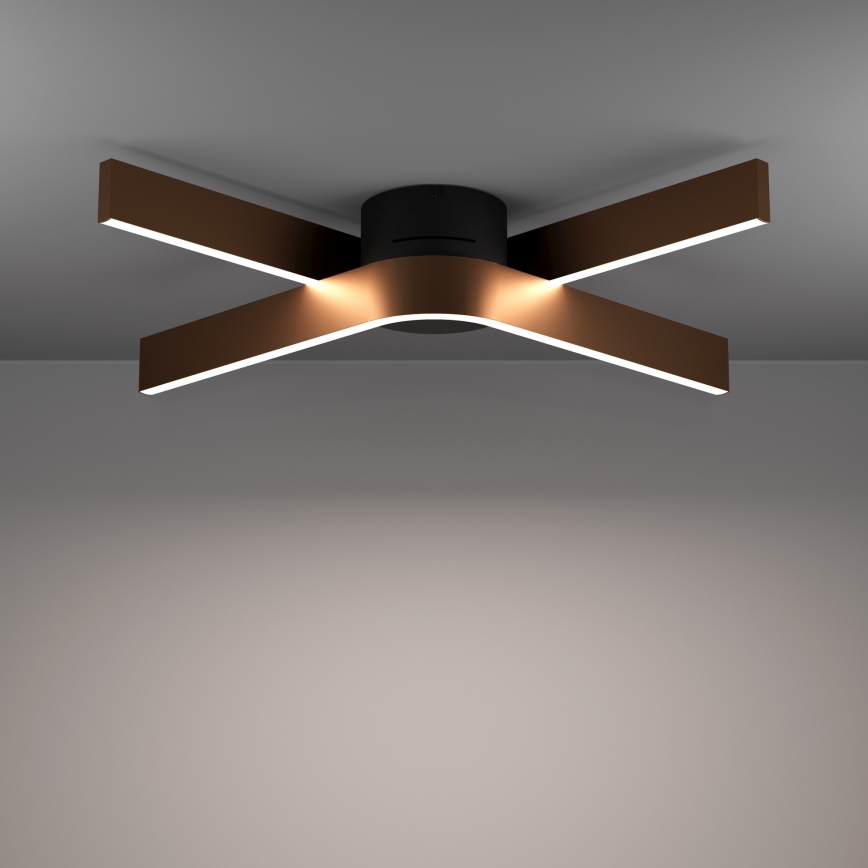 Eglo - LED RGBW стельовий світильник зі змінною яскравістю 2xLED/18W/230V 2700-6500K мідний/чорний