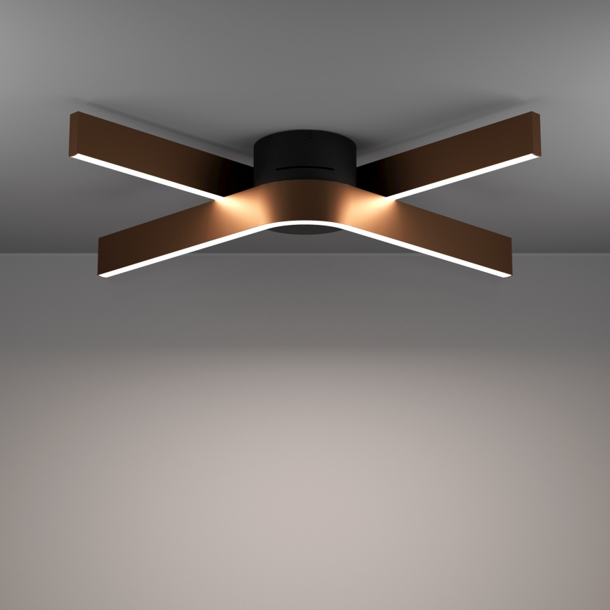 Eglo - LED RGBW стельовий світильник зі змінною яскравістю 2xLED/18W/230V 2700-6500K мідний/чорний