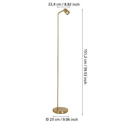 Eglo - Підлогова лампа 1xGU10/5W/230V золота