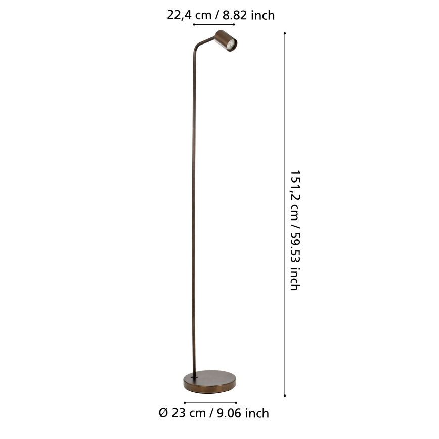 Eglo - напольная лампа 1xGU10/5W/230V бронзовая