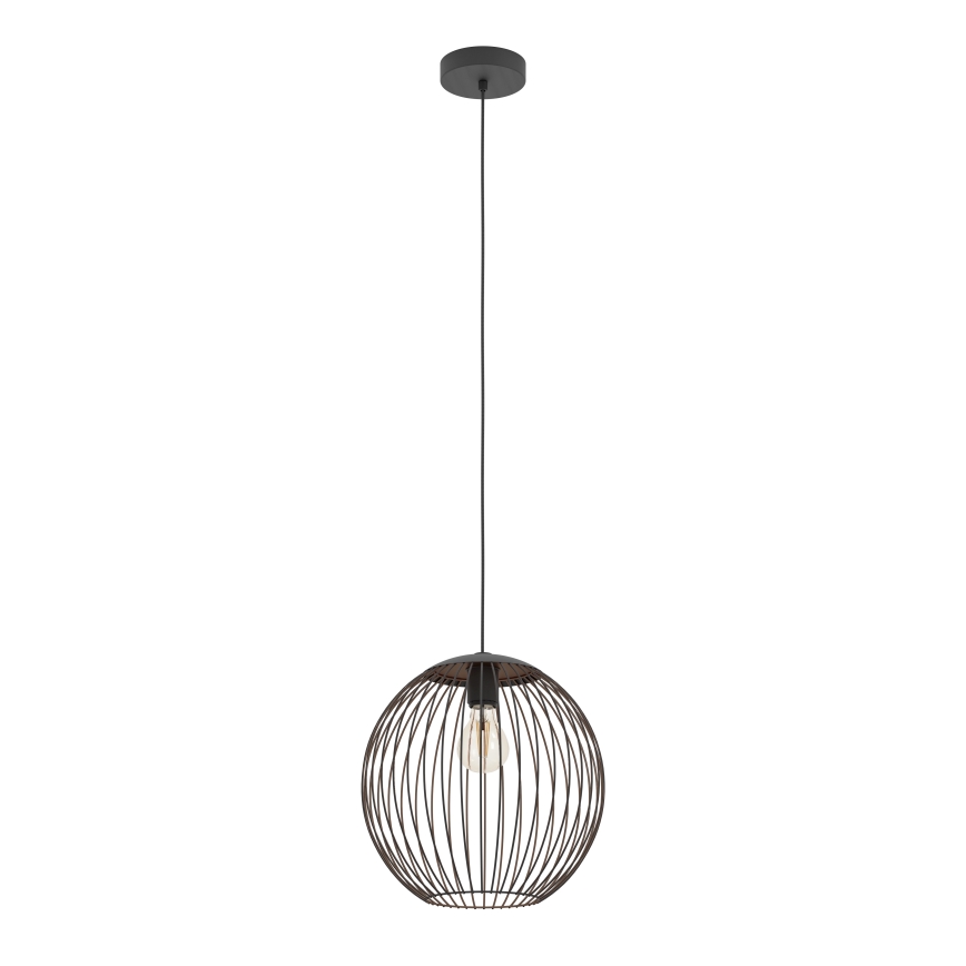 Eglo - Подвесной светильник на тросе 1xE27/60W/230V чёрный