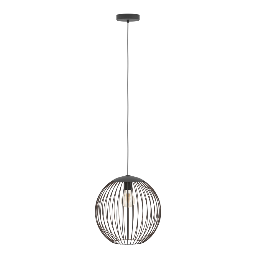 Eglo - Подвесной светильник на тросе 1xE27/60W/230V чёрный