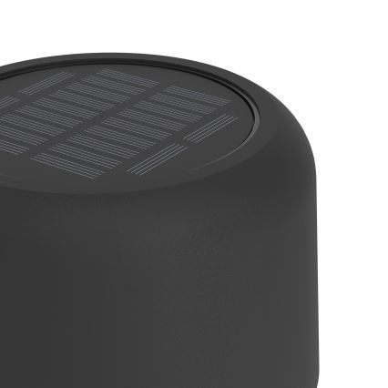 Eglo - LED сонячна акумуляторна сенсорна підлогова лампа LED/2,8W/3,7V 1800 mAh IP44 чорна