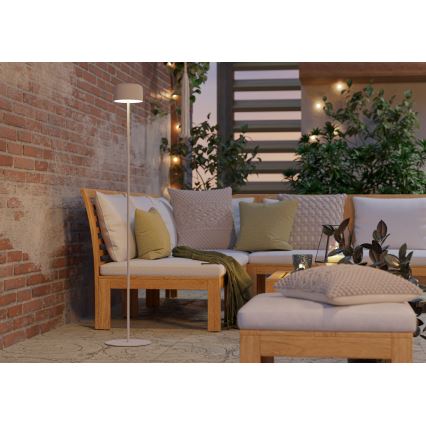 Eglo - LED сонячна перезаряджувана сенсорна підлогова лампа LED/2,8W/3,7V 1800 mAh IP44 біла