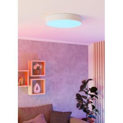 Eglo - LED RGBW Диммируемый потолочный светильник, 26 Вт/230 В, 2700–6500 К, Ø 49 см, белый