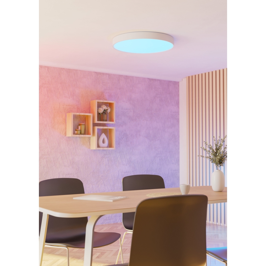 Eglo - LED RGBW димований стельовий світильник, 36,5 Вт/230 В, 2700–6500 К, діаметр 69 см, білий