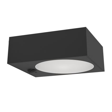 Eglo - LED‑светильник на солнечной батарее с датчиком, 6,5 Вт/3,7 В, 2000 мА·ч, чёрный
