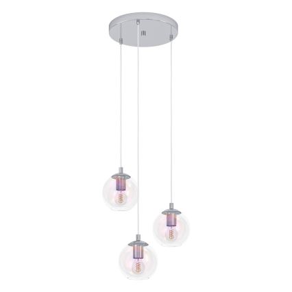 Eglo - Люстра на тросе 3xE27/60W/230V полированный хром