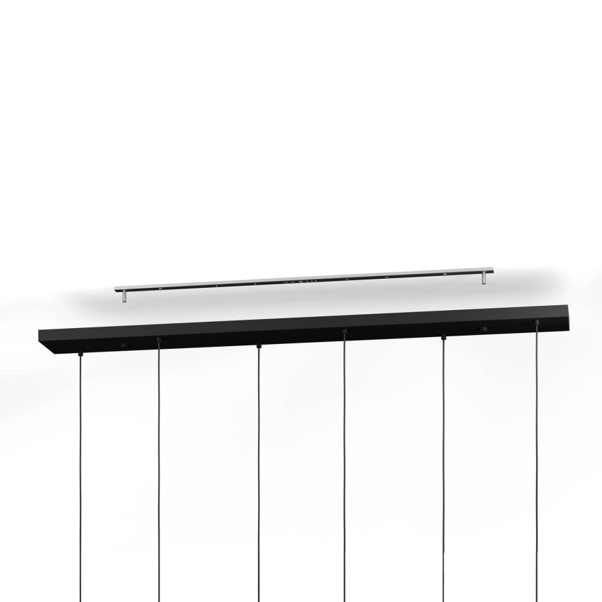 Eglo - Подвесная люстра на тросе 10xE27/60W/230V черный/бежевый/дымчатый