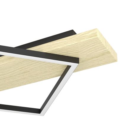 Eglo - LED стельовий світильник 2xLED/13W/230V + LED/16W чорний/бежевий