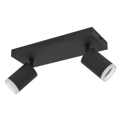 Eglo - LED RGBW точковий світильник з регулюванням яскравості 2xLED/3,7W/230V 2700-6500K чорний
