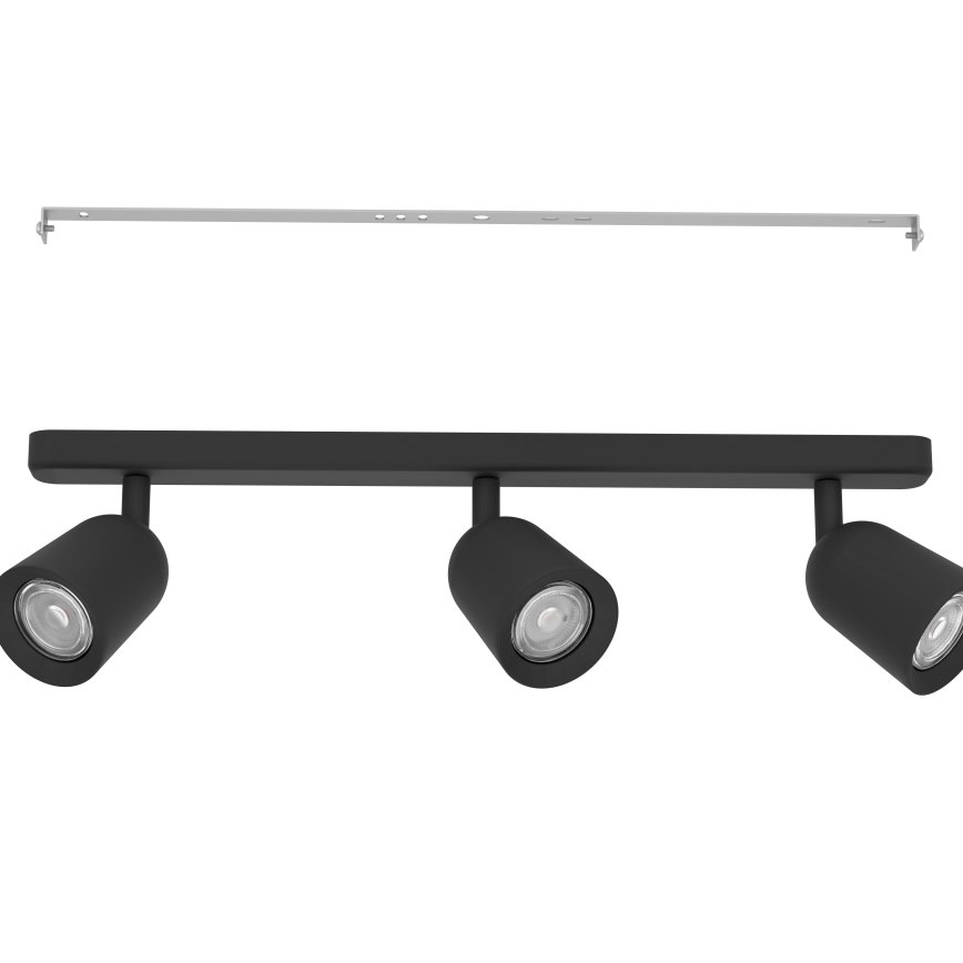 Eglo - Точковий світильник 3xGU10/10W/230V чорний