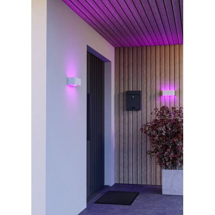 Eglo - LED RGBW димований зовнішній настінний світильник LED/10W/230V 2700-6500K IP55 білий