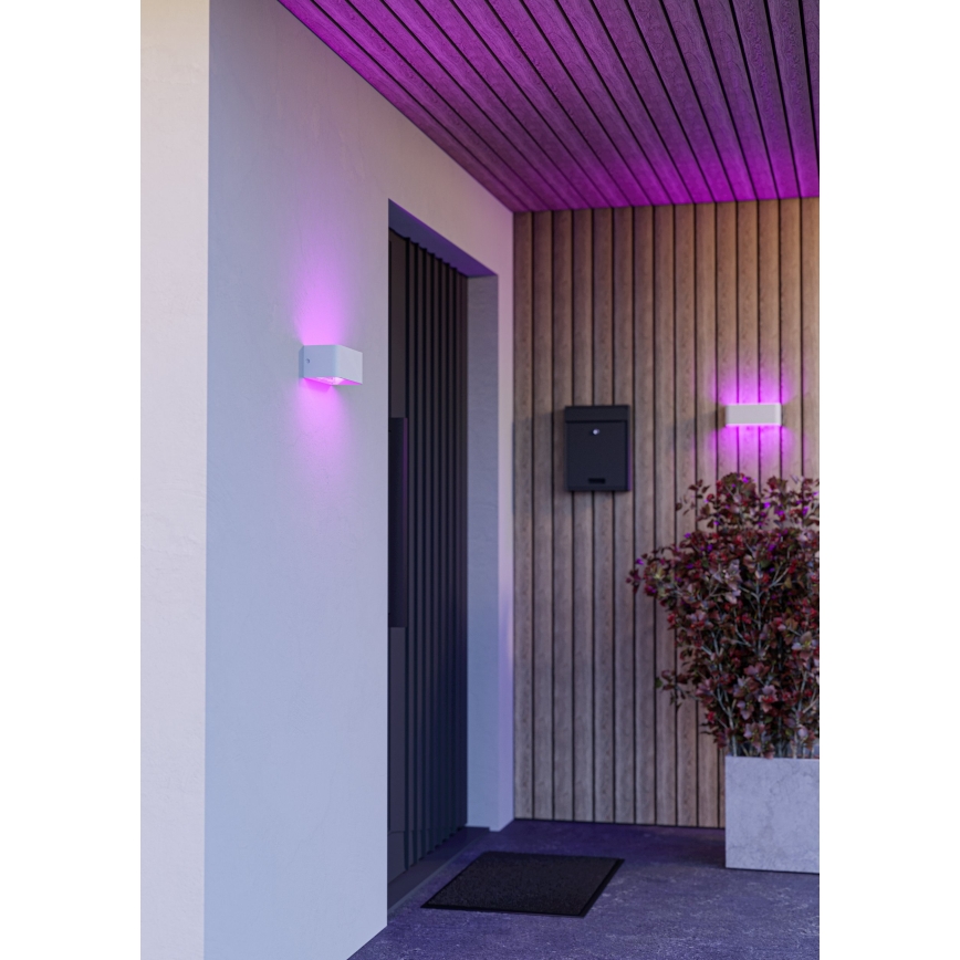 Eglo - LED RGBW димований зовнішній настінний світильник LED/10W/230V 2700-6500K IP55 білий