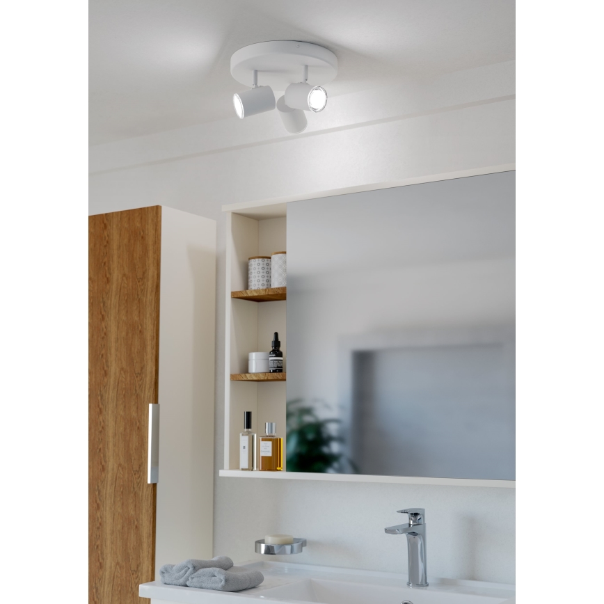 Eglo - Точечный светильник для ванной 3xGU10/5W/230V IP44 белый