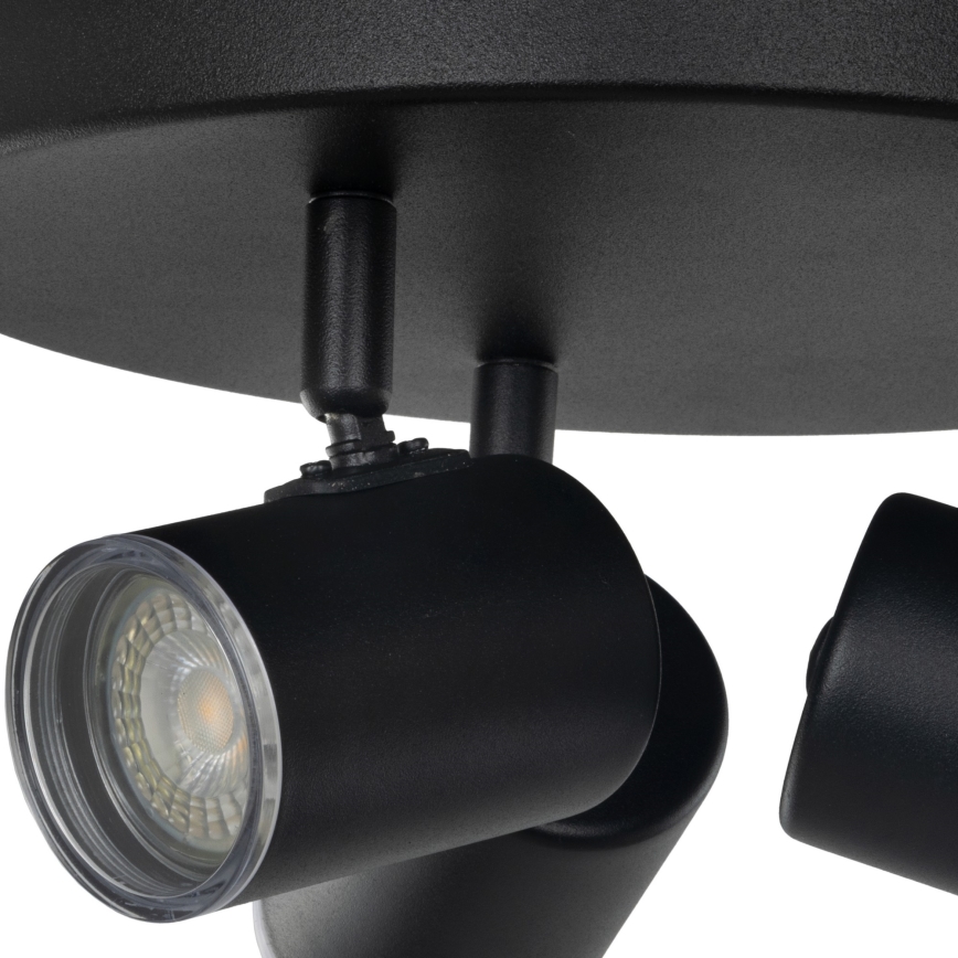 Eglo - Точечный светильник для ванной 3xGU10/5W/230V, диаметр 25 см, IP44, черный
