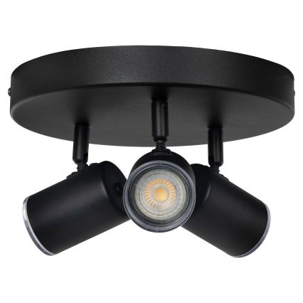 Eglo - Точковий світильник для ванної 3xGU10/5W/230V IP44 чорний