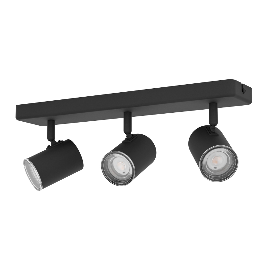 Eglo - Точечный светильник для ванной комнаты, 3xGU10/5W/230V, IP44, черный