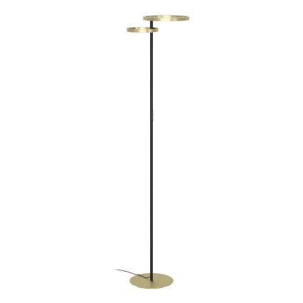 Eglo - LED підлогова лампа з регульованою яскравістю LED/16W/230V + LED/12W золотистий/чорний