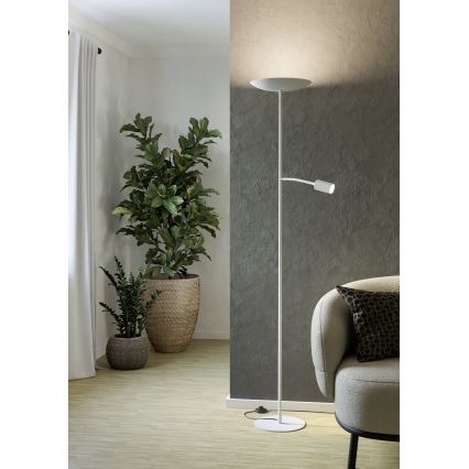 Eglo - Диммируемый LED-торшер LED/26,5W/230V + LED/4W белый