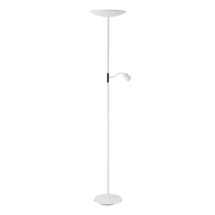 Eglo - Підлогова LED-лампа з регулюванням яскравості LED/26,5W/230V + LED/4W біла