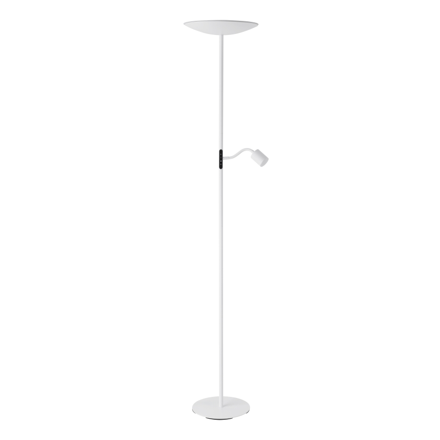 Eglo - Підлогова LED-лампа з регулюванням яскравості LED/26,5W/230V + LED/4W біла