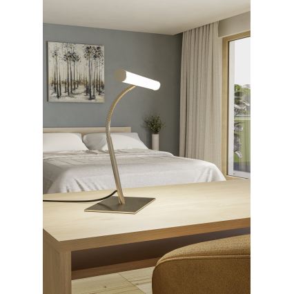 Eglo - Диммируемая сенсорная настольная LED-лампа LED/5Вт/230В 2700/4000/6500К матовый хром
