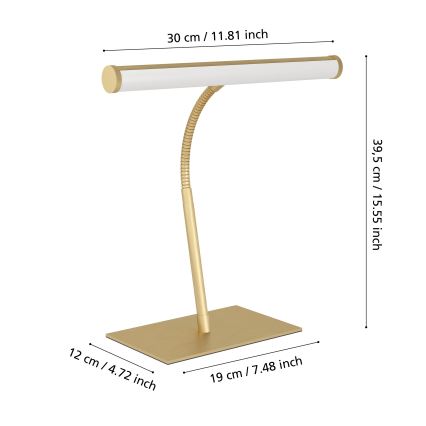 Eglo - LED затемнювана сенсорна настільна лампа LED/5W/230V 2700/4000/6500K золота