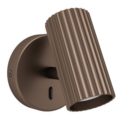 Eglo - Настенный точечный светильник 1xGU10/5W/230V, коричневый