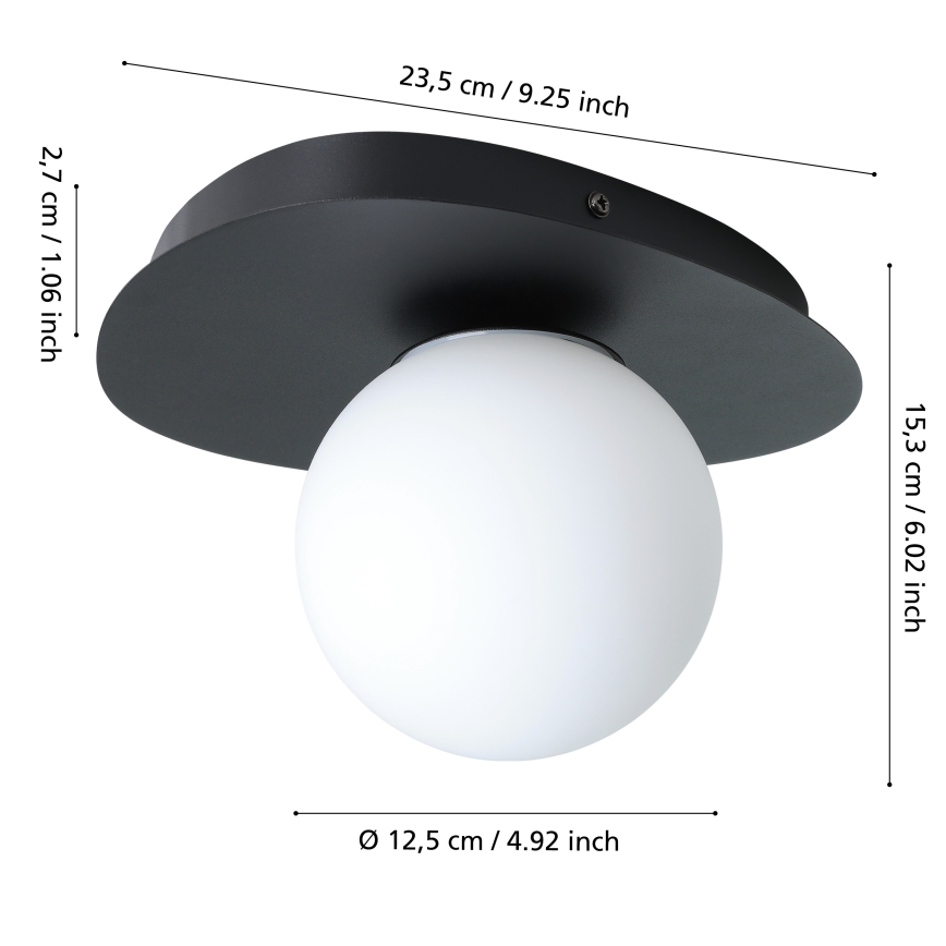 Eglo - светодиодный настенный светильник для ванной 1xG9/4,2W/230V IP44 черный