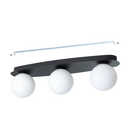 Eglo - LED потолочный светильник для ванной 3xG9/4,2W/230V IP44 чёрный