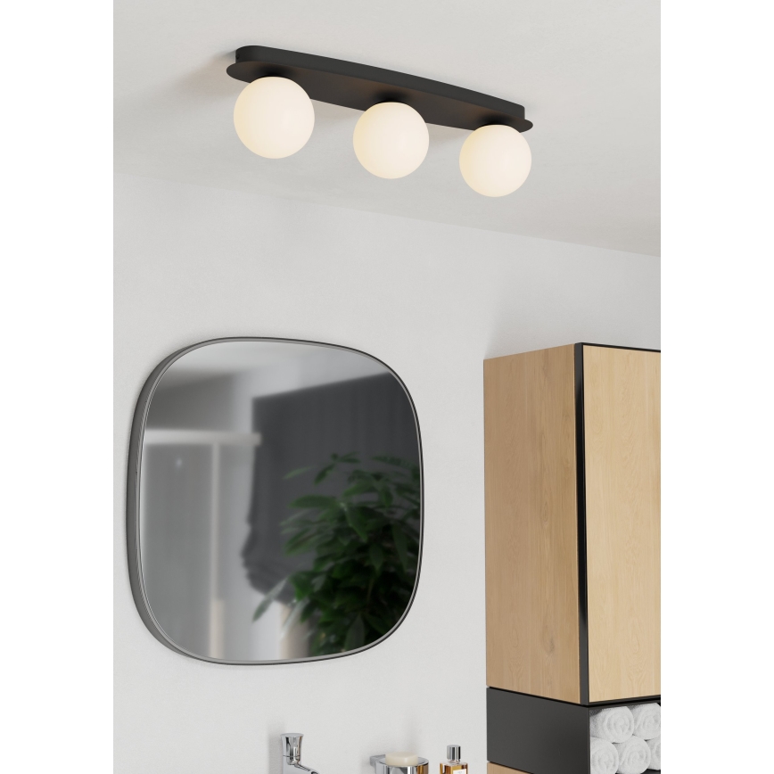 Eglo - LED потолочный светильник для ванной 3xG9/4,2W/230V IP44 чёрный